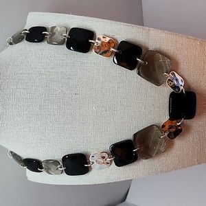 Gloria Vanderbilt Faceted Geometric Lucite Necklace